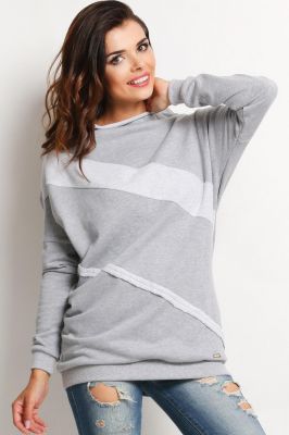Grey Sweater with Bandage Details