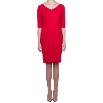 Sukienka iwona (Kolor: czerwony, Rozmiar: 44)