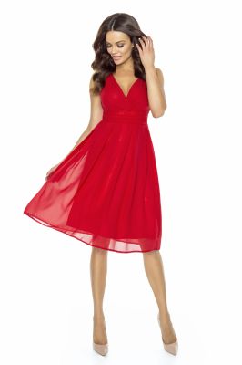 Red Sweety Pinned-up Scarlet Dress