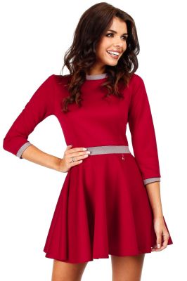 Red Retro Style A-line Mini Dress