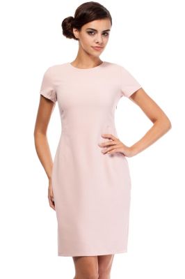 Pink Pencil Dress With Back Cutout