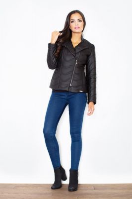 Black Quilted Double Layered Bubble Jacket