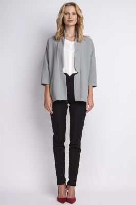 Grey stylish jacket with 3/4 sleeves